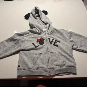 GAP Gray Hoodie with Love and Bow Design